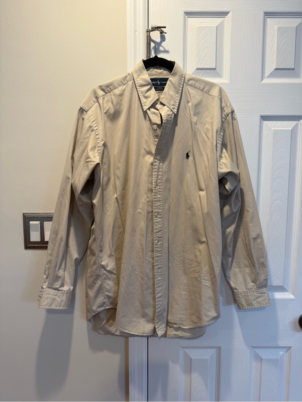 Ralph Lauren Men's Long-Sleeve Button-Down Shirt - Light Beige